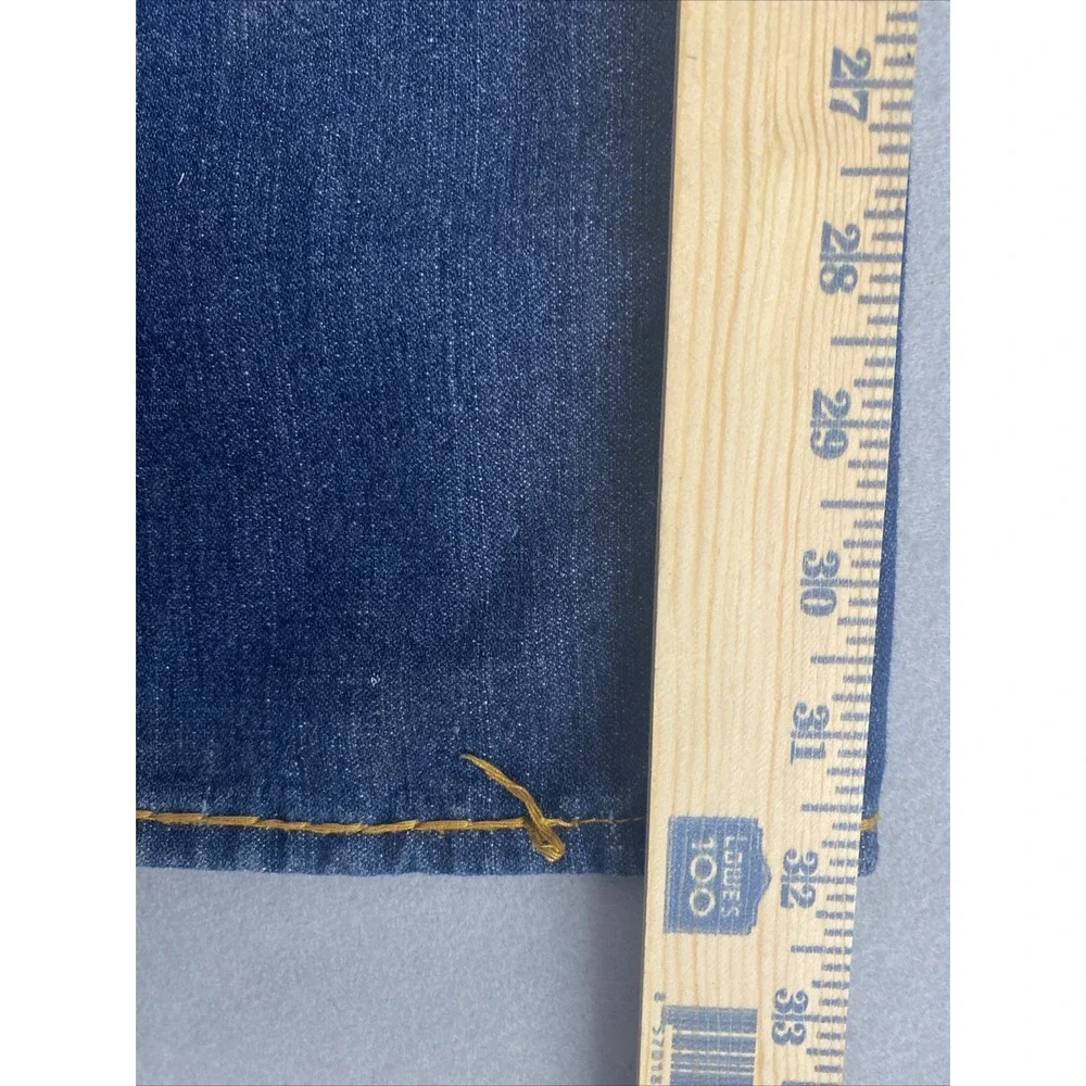 True Religion USA Men's Blue Denim Jeans Relaxed Straight 38x32 Thick Stitch